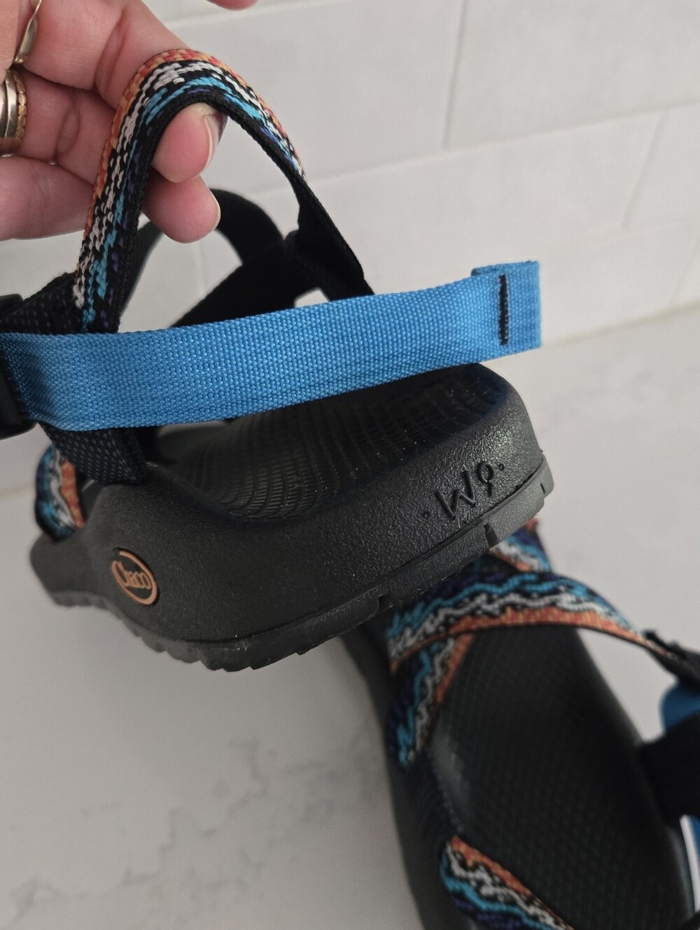 Chaco Z/2 Rapid Pro Toe-Loop Adjustable Outdoor Sandal Eddy Aqua Black  Womens 9 - Picture 4 of 7